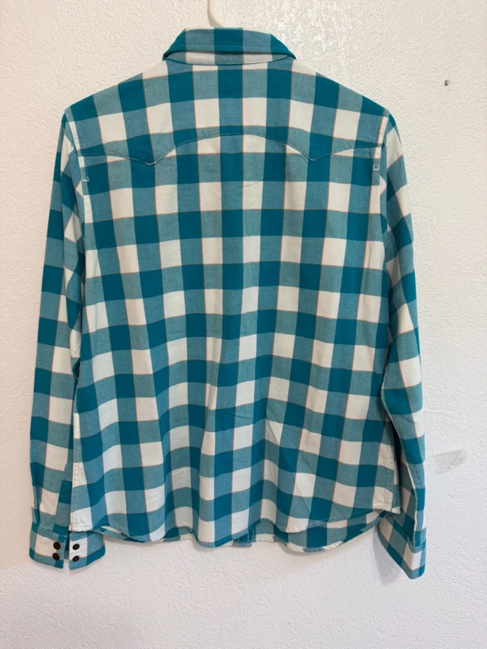 Levi’s NFL Miami Dolphins Flannel Shirt Men’s L Teal Plaid Button Down